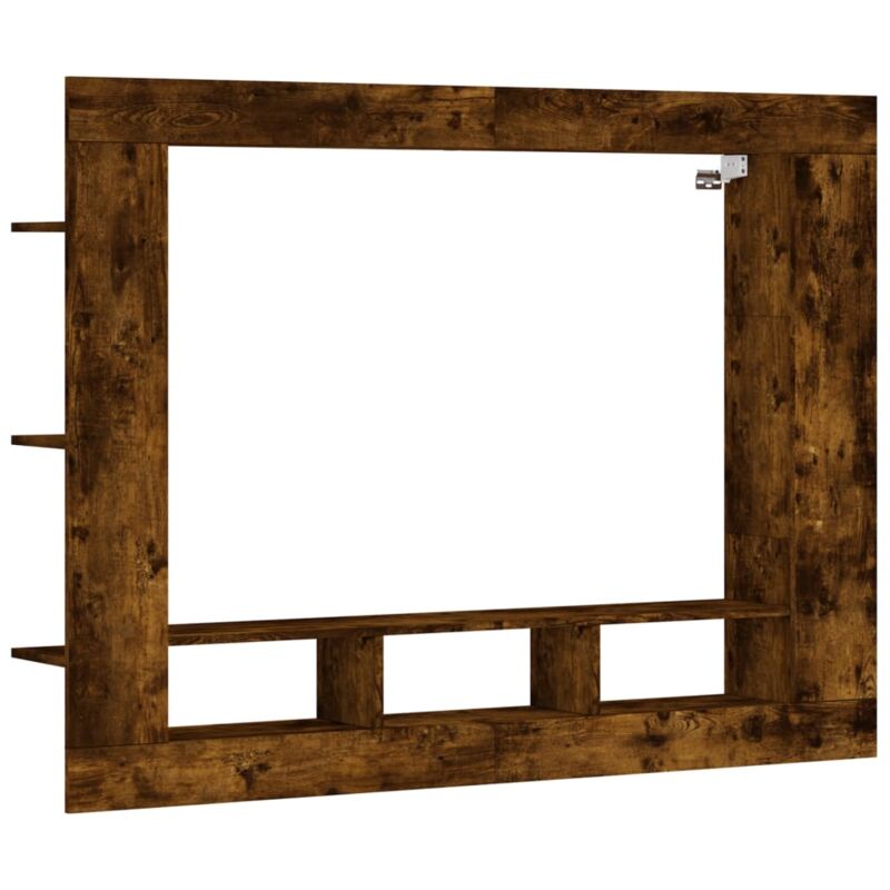 Vidaxl - Meuble tv chêne fumé 152x22x113 cm bois d'ingénierie