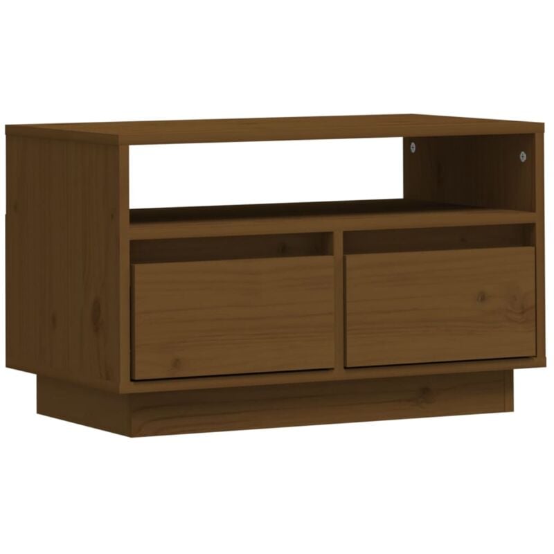 Vidaxl - Meuble tv Marron miel 60x35x37 cm Bois de pin massif