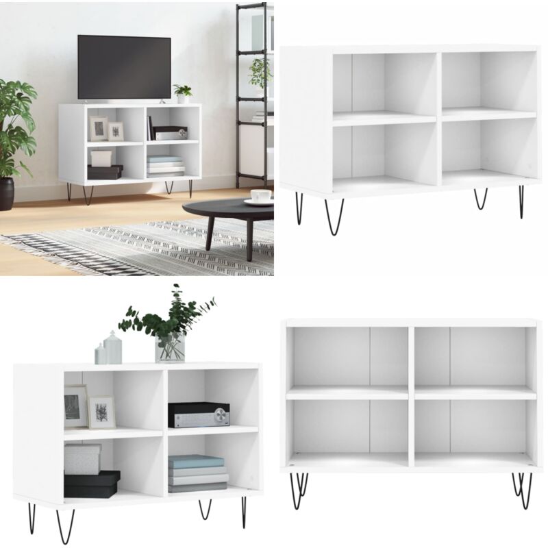 Vidaxl - Meuble tv blanc 69,5 x 30 x 50 cm bois d'ingénierie - Meubles Tv - Meuble Tv - Buffet Tv - Banc Tv - Rangement Tv - Home & Living