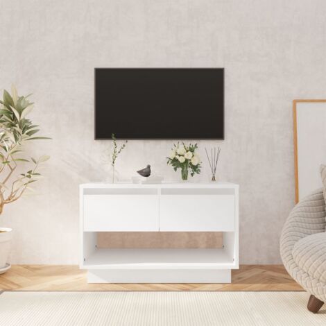 MERCATOXL vidaXL Meuble TV Blanc 70x41x44 cm Aggloméré