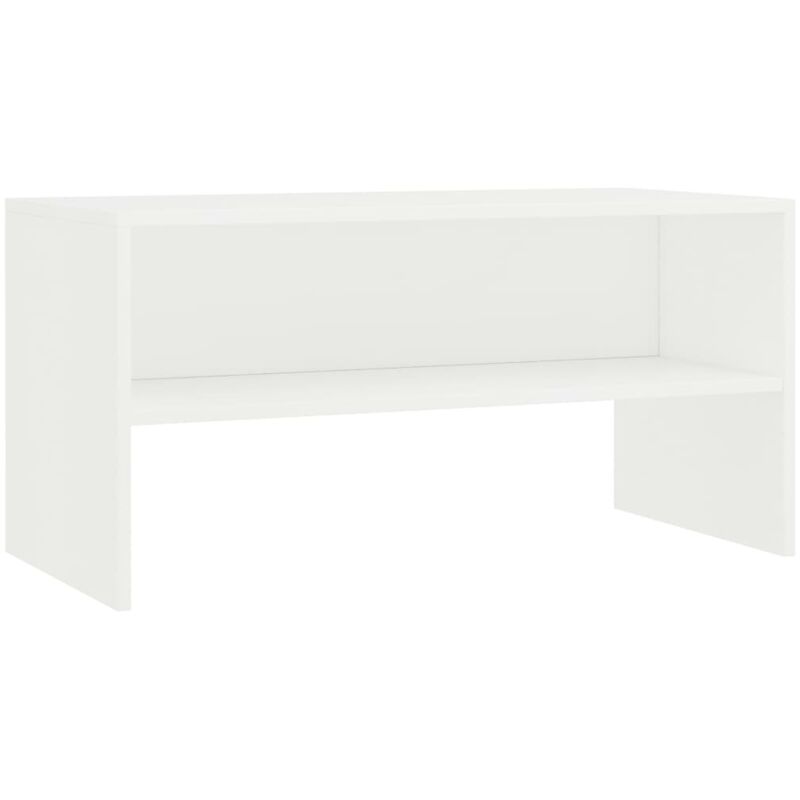 Meuble TV Blanc 80x40x40 cm Bois d’ingénierie vidaXL