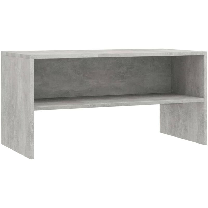 Vidaxl - Meuble tv Gris béton 80x40x40 cm Bois d'ingénierie