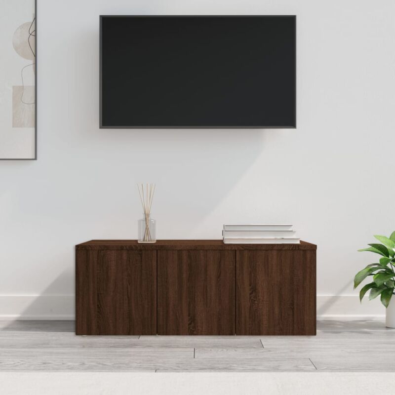 Vidaxl - Meuble tv Chêne marron 80x34x30 cm Bois d'ingénierie