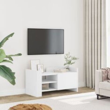 Meuble TV blanc 80x35x40 bois d’ingénierie