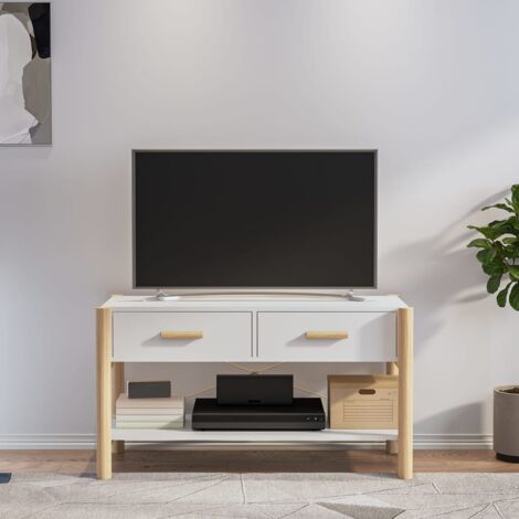Meuble TV Blanc 82x38x45 cm Bois d'ingénierie vidaXL