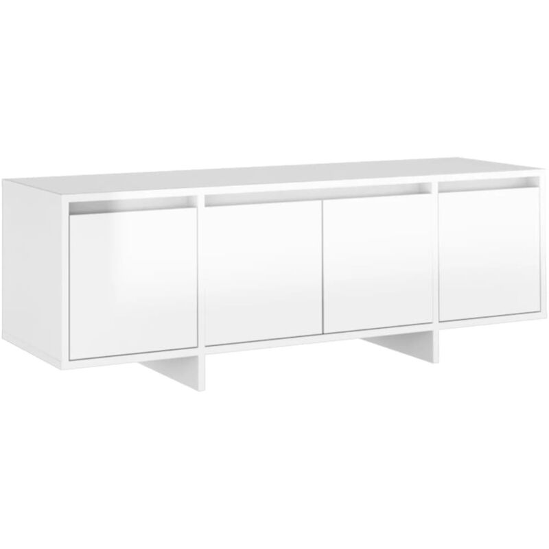 Vidaxl - Meuble tv Blanc brillant 120x30x40,5 cm Aggloméré