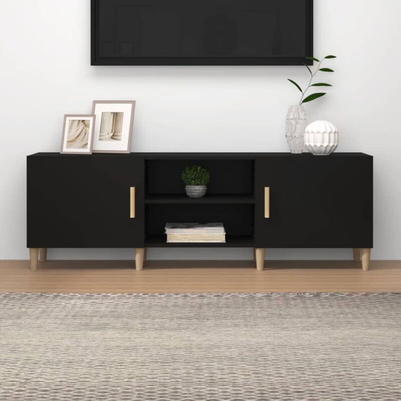 Vidaxl - Meuble tv Noir 150x30x50 cm Bois d'ingénierie