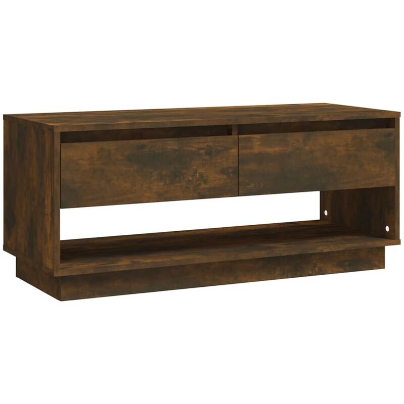 Vidaxl - Meuble tv Chêne fumé 102x41x44 cm Bois d'ingénierie