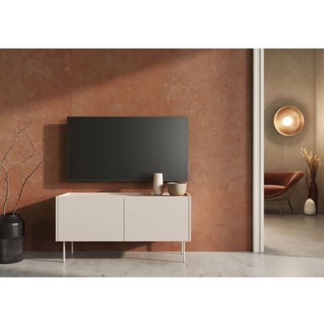 Meuble TV BOBOCHIC - Meuble TV 120 cm PAULINA placage chêne massif