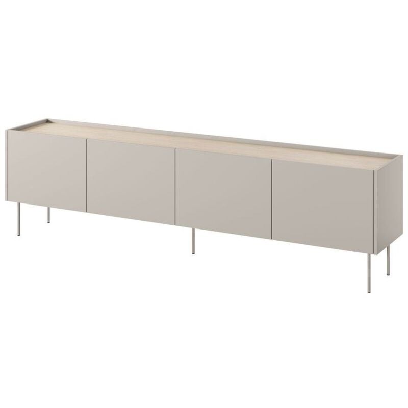 Meuble tv 4 portes 220 cm atlas Beige - Bobochic