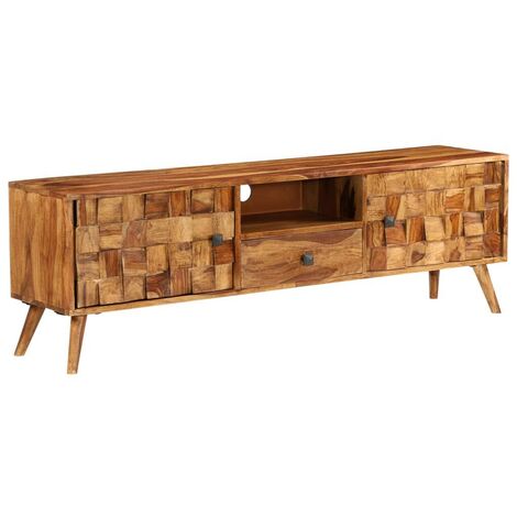 Meuble TV Bois avec finition miel 140x30x40 cm