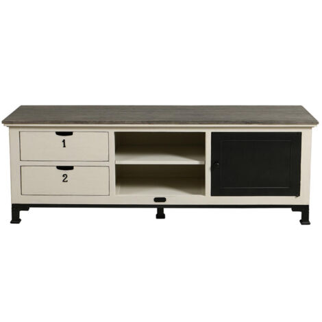 Meuble tv - Bois - Blanc - Interior's