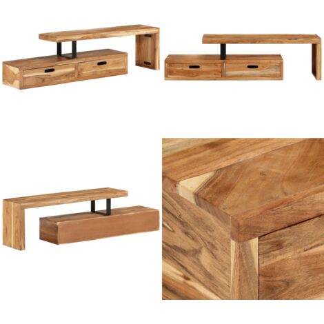 Meuble TV Bois d'acacia massif - Meuble Tv - Meuble Tv Bois - Meuble Tv Vintage - Meuble Tv Industriel - Meuble Tv Acacia - Home & Living