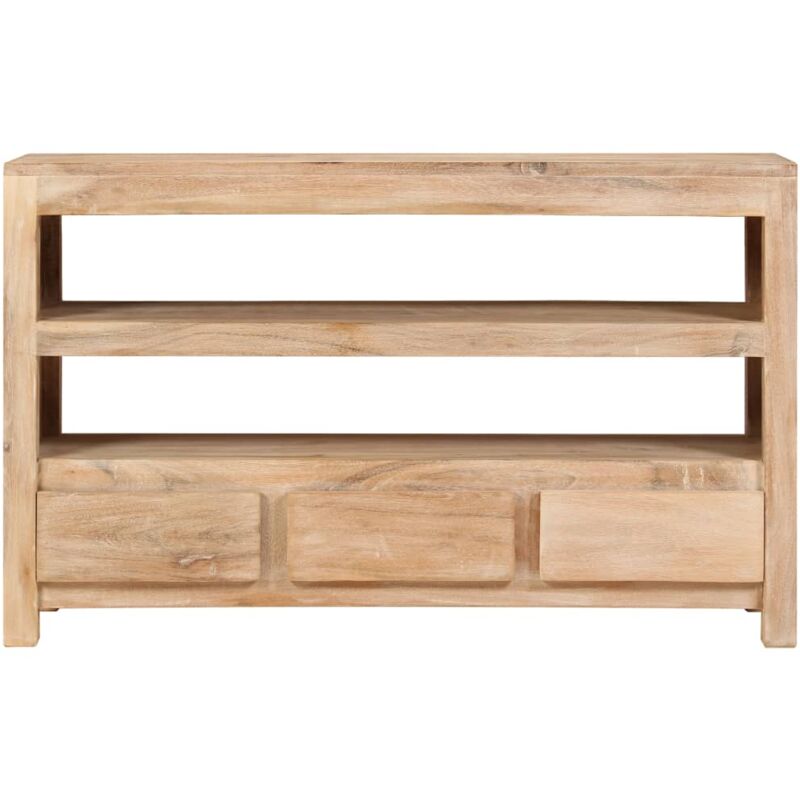 Vidaxl - Meuble tv Bois d'acacia massif 90 x 30 x 55 cm Marron clair