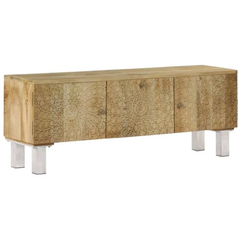 Meuble TV Meuble pour Télévision Armoire TV Bois de Manguier Massif vidaXL
