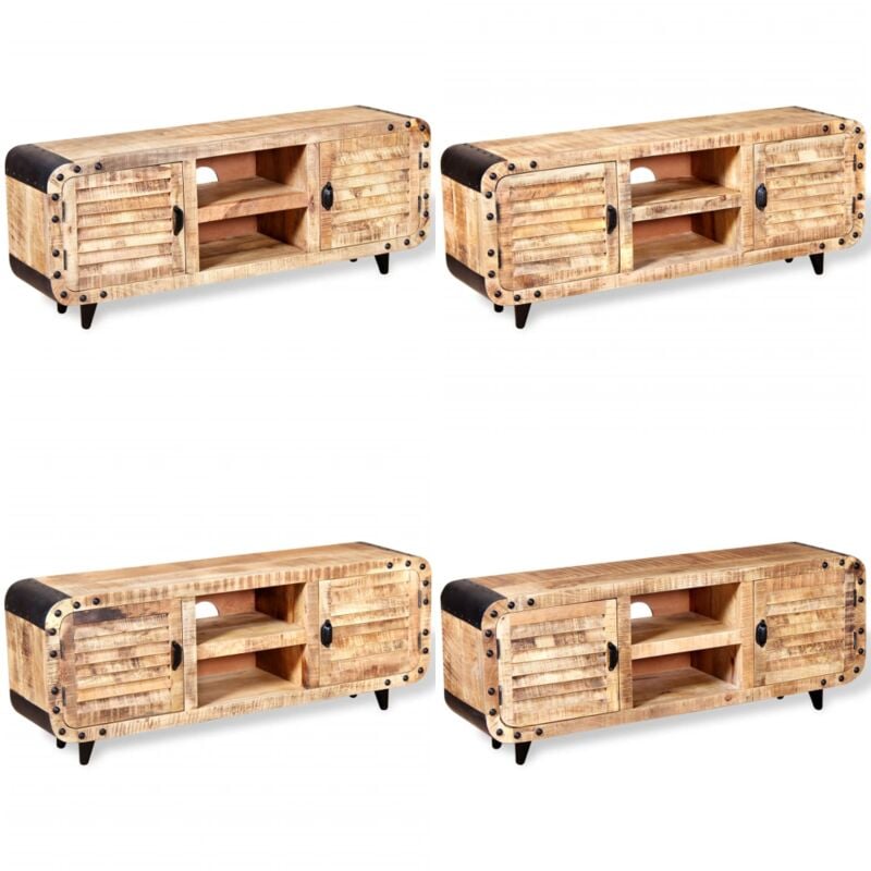 Vidaxl - Meuble tv Bois de manguier massif 120x30x50 cm - Meuble Tv Industriel - Meuble Tv Vintage - Meuble Tv Design - Rangement Media - Support Dvd