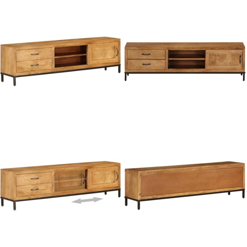 Vidaxl - Meuble tv Bois de manguier massif 140 x 30 x 40 cm - Meubles Tv - Meuble Tv Retro - Meuble Tv Design - Meuble Tv Industriel - Rangement Tv