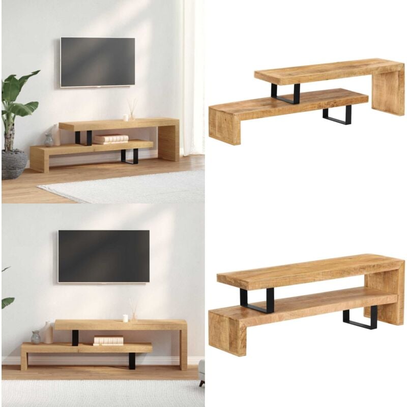 Meuble TV Bois de manguier massif - Meubles Tv - Meuble Tv - Meuble Design - Meuble En Bois - Bois De Manguier - Home & Living