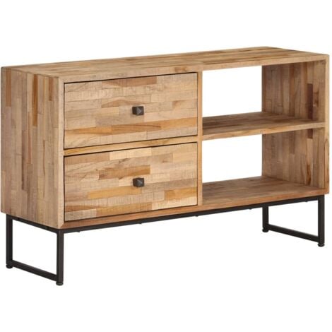 Meuble TV Bois de teck recyclé 90 x 30 x 55 cm vidaXL