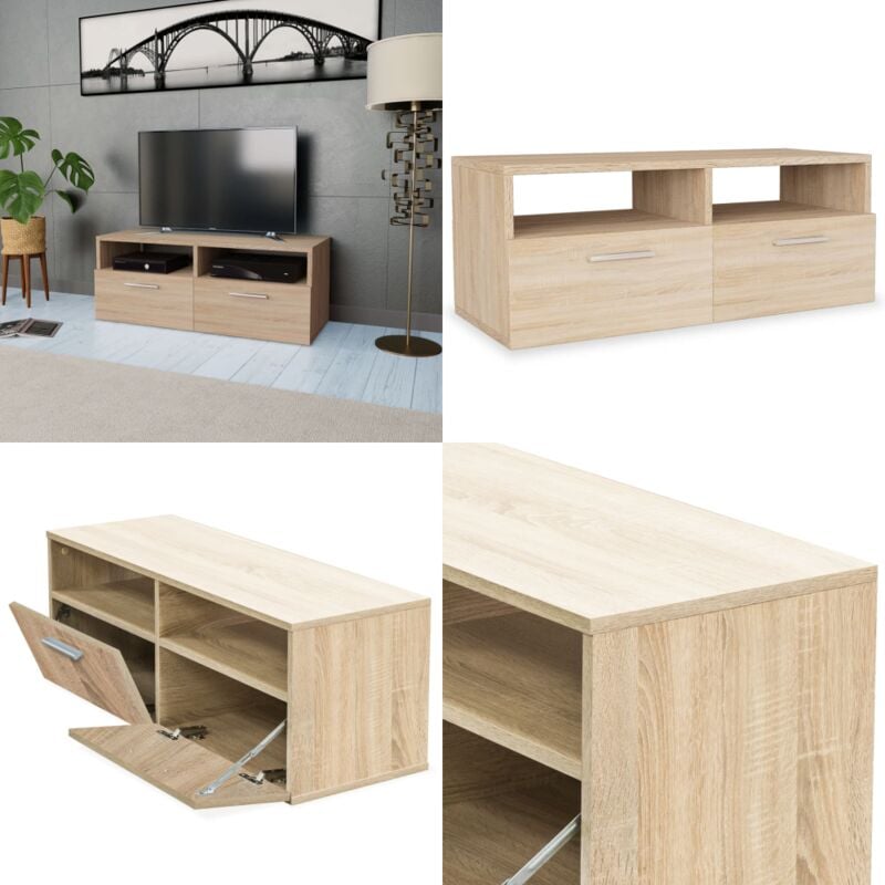 Vidaxl - Meuble tv Bois d'ingénierie 95x35x36 cm Chêne - Meubles Tv - Meuble Tv - Support Tv - Télévision - Salon - Home & Living