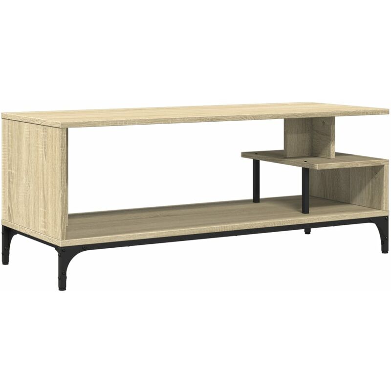 Vidaxl - Meuble tv bois d'ingénierie et acier enduit de poudre