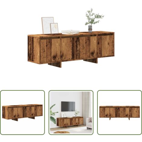 Meuble tv bois d'ingénierie -  Meuble TV vieux bois 120x30x40,5 cm bois d'ingénierie