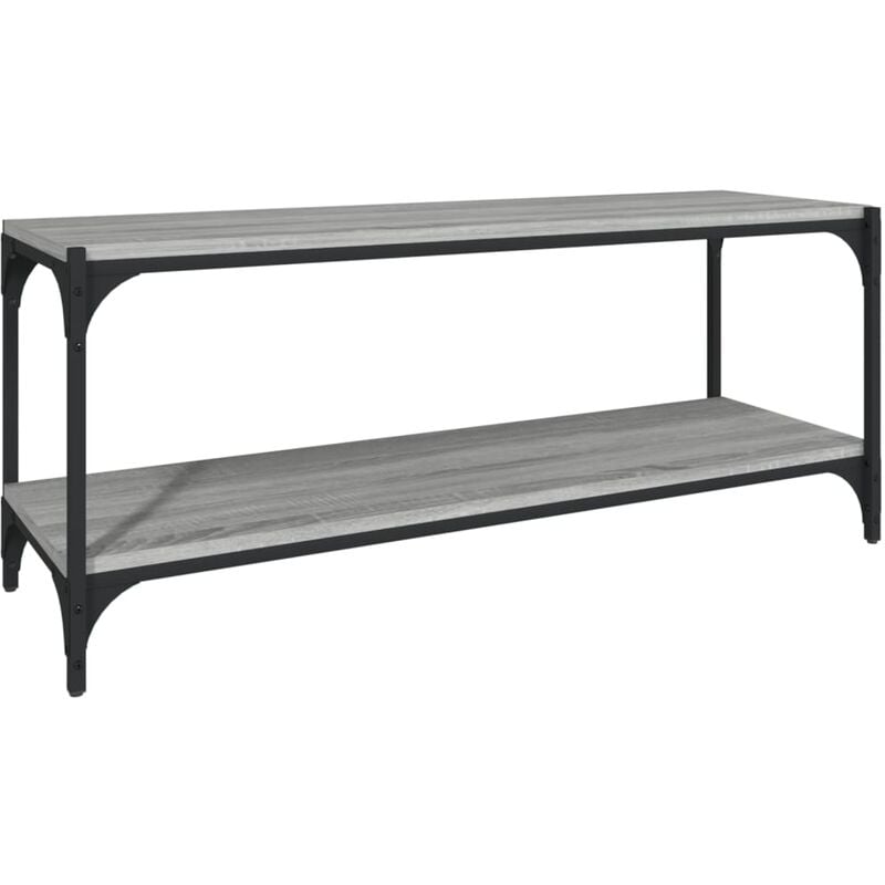 Vidaxl - Meuble tv Sonoma gris 100x33x41 cm Bois d'ingénierie et acier