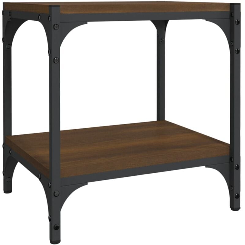 Vidaxl - Meuble tv Chêne marron 40x33x41 cm Bois d'ingénierie et acier