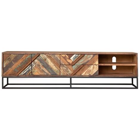 Meuble TV bois et métal 170cm RITA Kayu Intérieur - 170x37x46 cm - Kayu Meuble