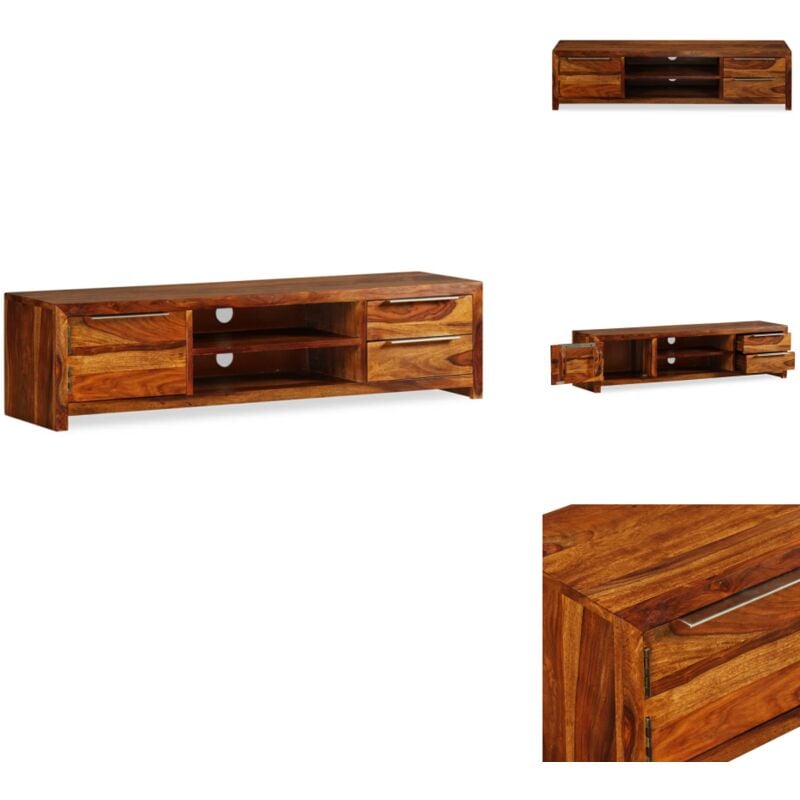 Vidaxl - Meuble tv Bois massif 120x30x30 cm - Meubles Tv - Meuble Tv Bois - Meuble Tv Design - Meuble Rangement - Meuble Salon