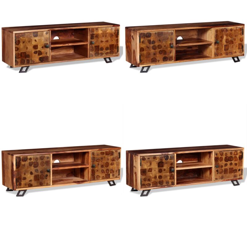 Vidaxl - Meuble tv Bois massif 120x30x40 cm - Meuble Tv - Meuble Audio - Rangement Tv - Meuble Bas - Bois Massif - Home & Living