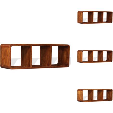 Meuble TV Bois massif avec finition miel 120 x 30 x 40 cm - Meubles Tv - Meuble Tv - Meuble Audio - Rangement - Acacia