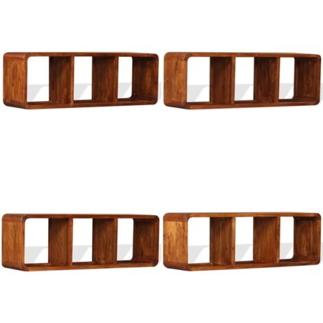 Meuble TV Bois massif avec finition miel 120 x 30 x 40 cm - Meubles Tv - Meuble Tv - Meuble Audio - Rangement - Acacia - Home & Living