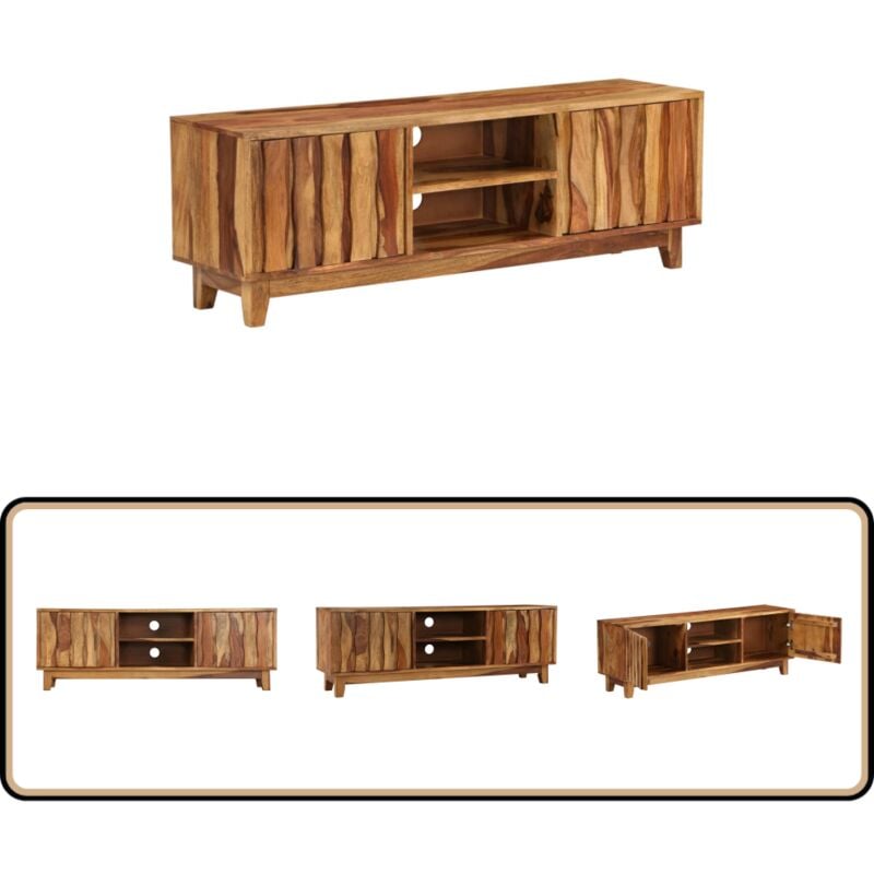 Vidaxl - Meuble tv Bois massif de Sesham 118 x 30 x 40 cm - Meubles Tv - Meuble Tv Bois - Meuble Tv Design - Meuble Tv Moderne - Meuble Tv Rustique