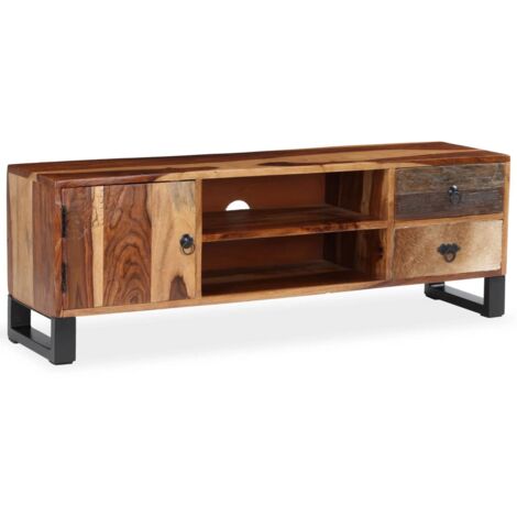Meuble TV Bois massif de Sesham 120 x 30 x 40 cm
