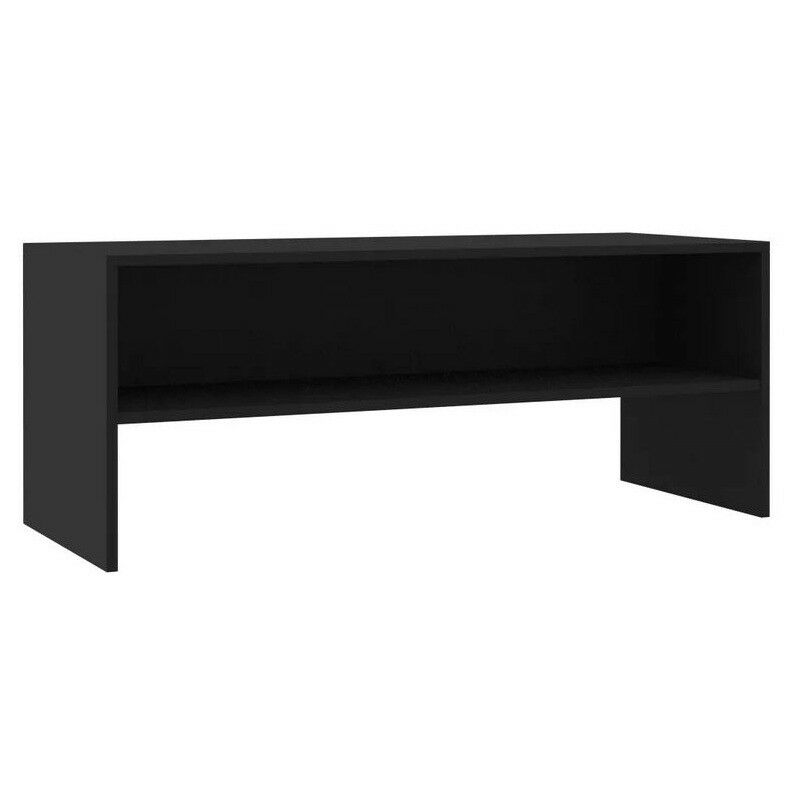 Meuble TV bois noir Thela 100cm Meuble TV bois noir Thela 100cm