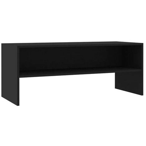 Meuble TV bois noir Thela 100cm