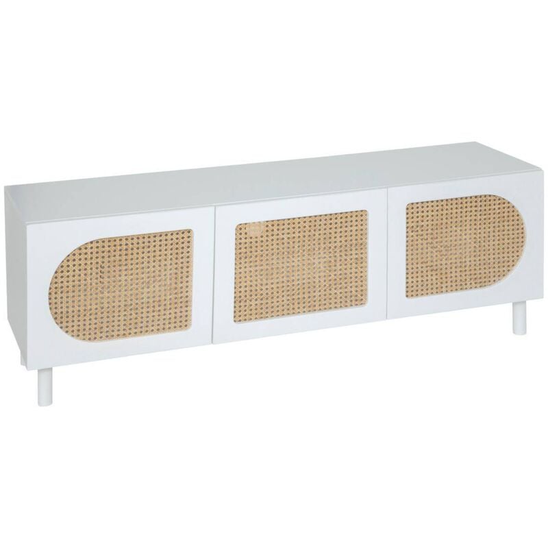 Meuble TV 3 portes Cabras Blanc Atmosphera