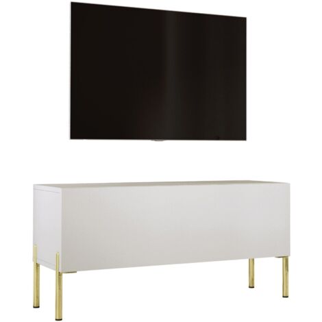 Meuble TV : Cachemire, pieds dorées, 100 × 52 × 32 cm