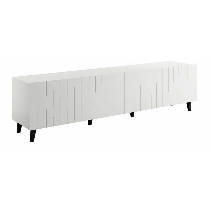 Meuble tv Charlotte 176, Blanc, Le nombre de portes: 0, Nombre de tiroirs: 0, 200x52x42cm