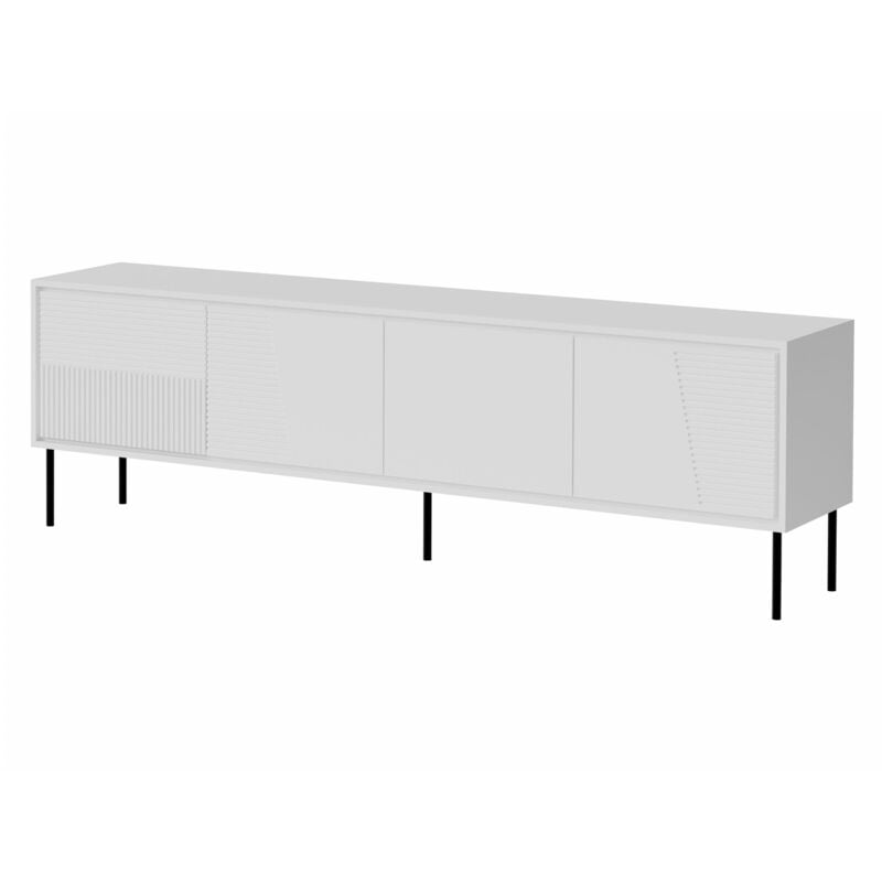 Meuble tv Charlotte 209, Blanc, Le nombre de portes: 0, Nombre de tiroirs: 0, 200x61x38cm