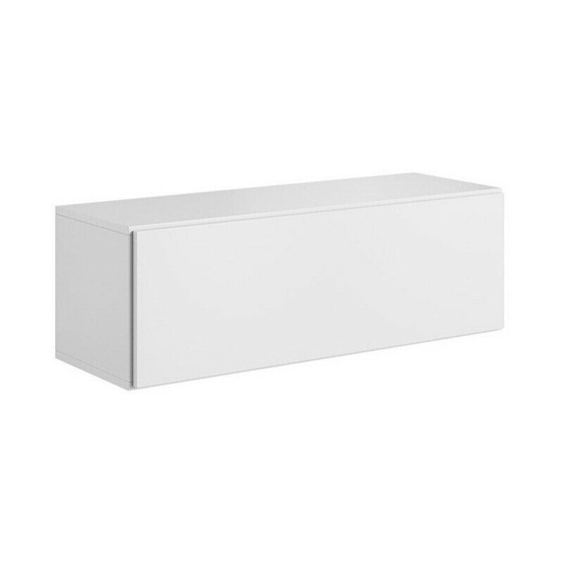 Meuble tv Corbele 100, Blanc, Le nombre de portes: 0, Nombre de tiroirs: 0, 113x38x39cm