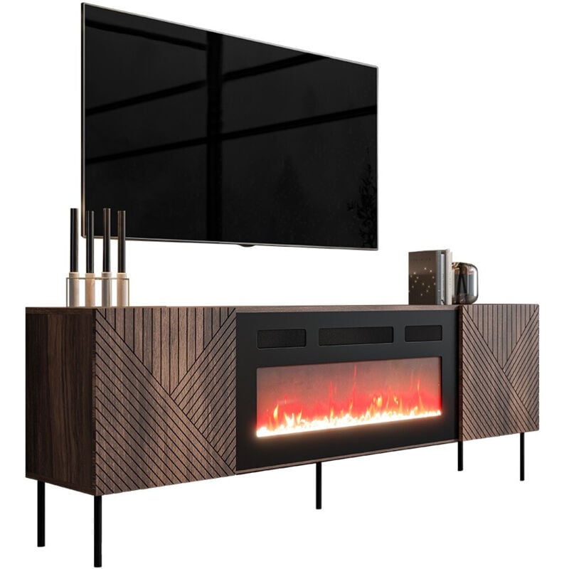 Meuble tv Venophu 102 , Le nombre de portes: 0, Nombre de tiroirs: 0, 191x68x40cm, led