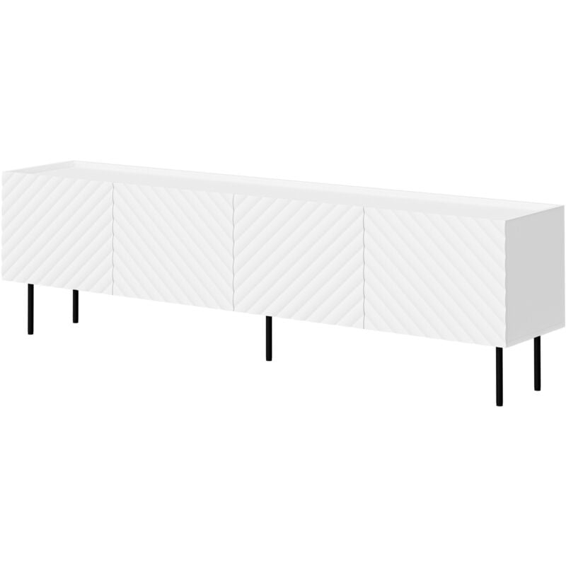 Meuble tv Mortali 104, Blanc, Le nombre de portes: 0, Nombre de tiroirs: 0, 200x59x40cm