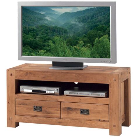 Meuble TV chêne 120cm Lodge Casita LODTV1 - 120x50x60 cm - Kayu Meuble