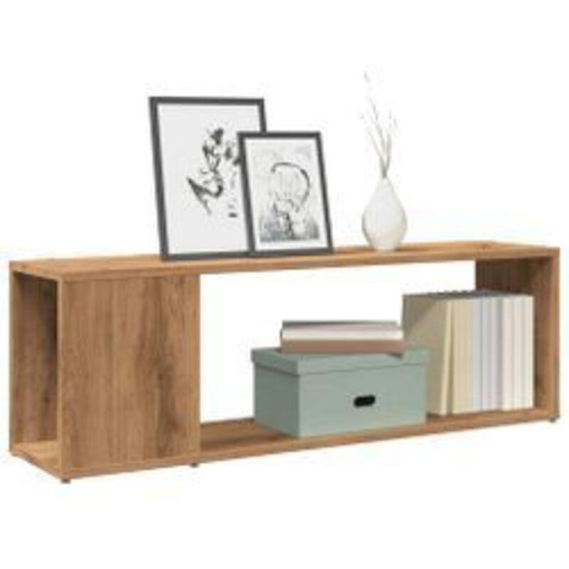 Meuble TV chêne artisanal 100x24x32 bois d'ingénierie Meuble TV chêne artisanal 100x24x32 bois d'ingénierie