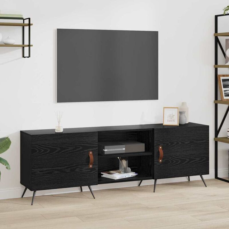 Vidaxl - Meuble tv Chêne noir 150 x 30 x 50 cm Bois d'ingénierie