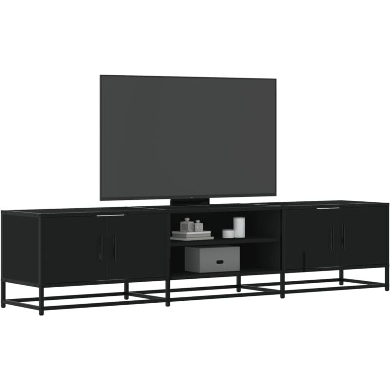 Vidaxl - Meuble tv noir 180x35x41 cm bois d'ingénierie
