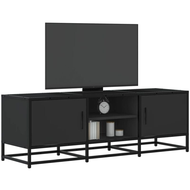 Vidaxl - Meuble tv noir 120x35x41 cm bois d'ingénierie et métal