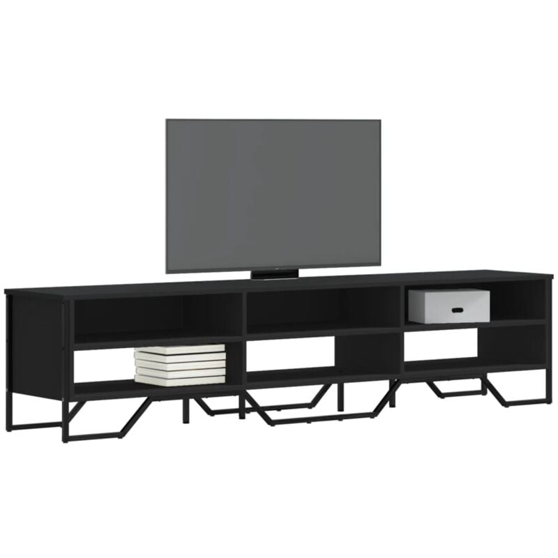 Vidaxl - Meuble tv noir 180x34x41 cm bois d'ingénierie
